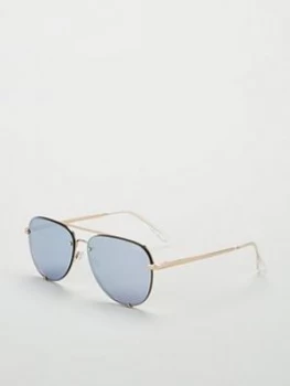 Image of QUAY AUSTRALIA Quay High Key Rimless Pilot Sunglasses, Gold, Women