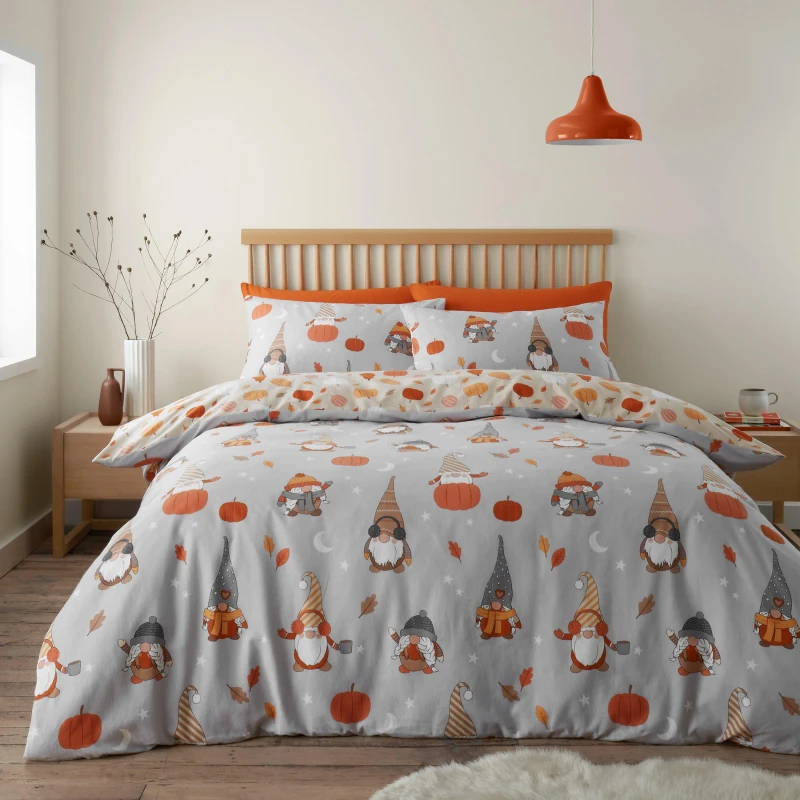 Image of Catherine Lansfield Catherine Lansfield Cotton Brushed Autumn Bedding Set-Single