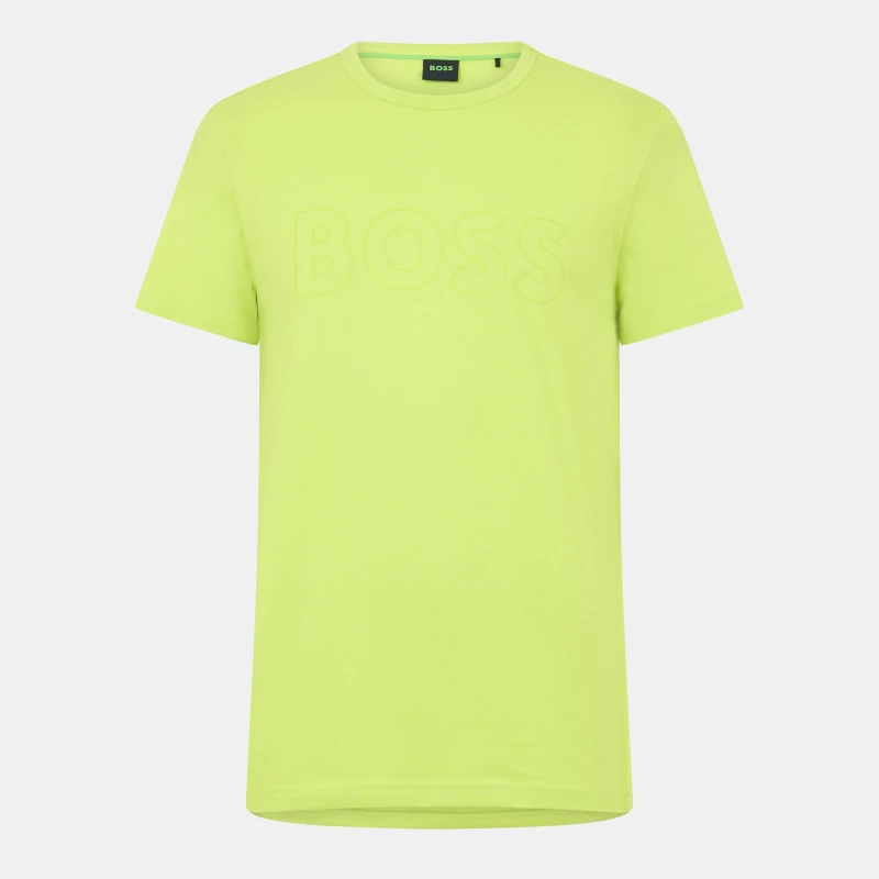 Image of Boss Mens Teebo Regular Fit T-Shirt Bright Green male S