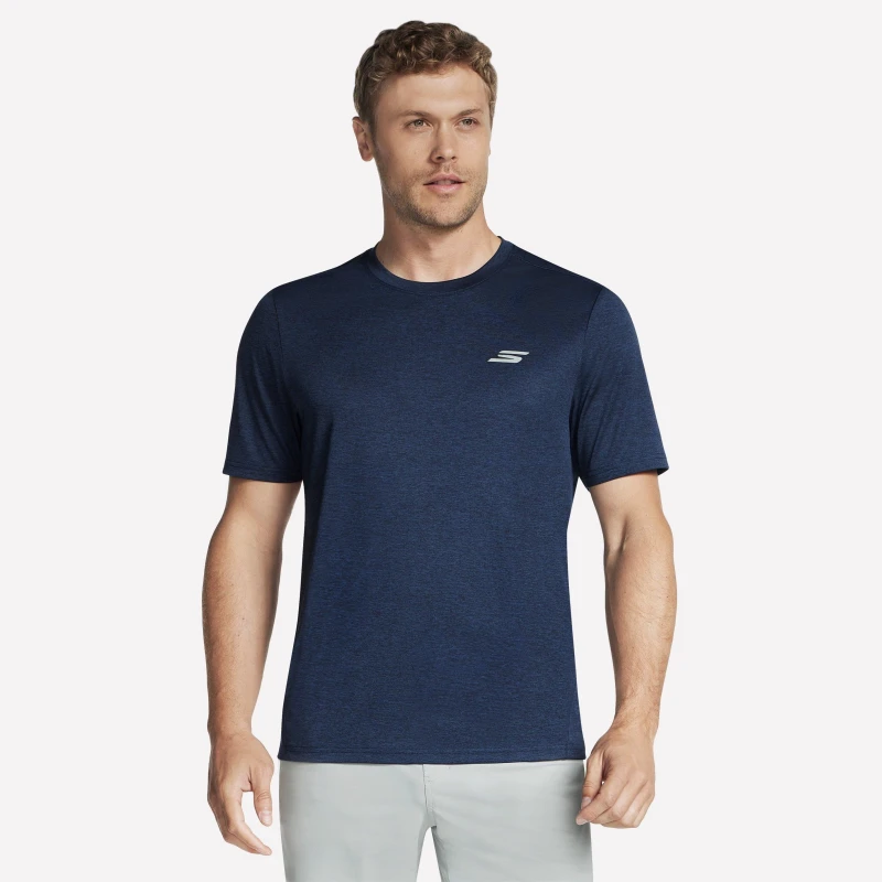 Image of Skechers Performance Charge Tee Running Top Mens Navy male Small