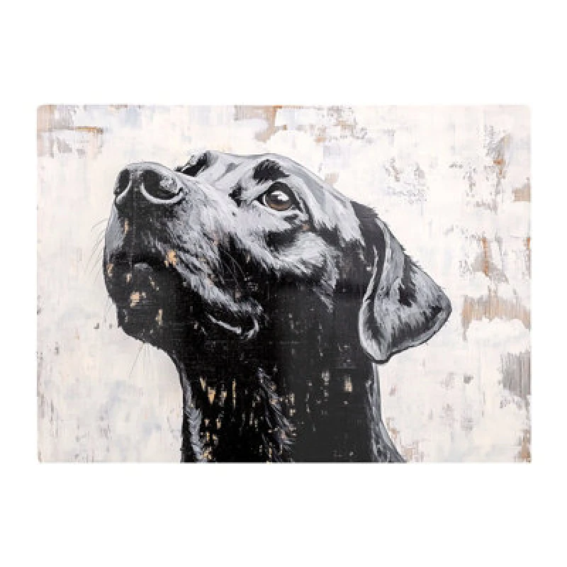 Image of Warren Reed Designer Banksy Inspired Thoughtful Black Labrador Chopping Board