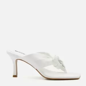 Image of Dune Womens Mykonos Leather Heeled Mules - White - UK 4