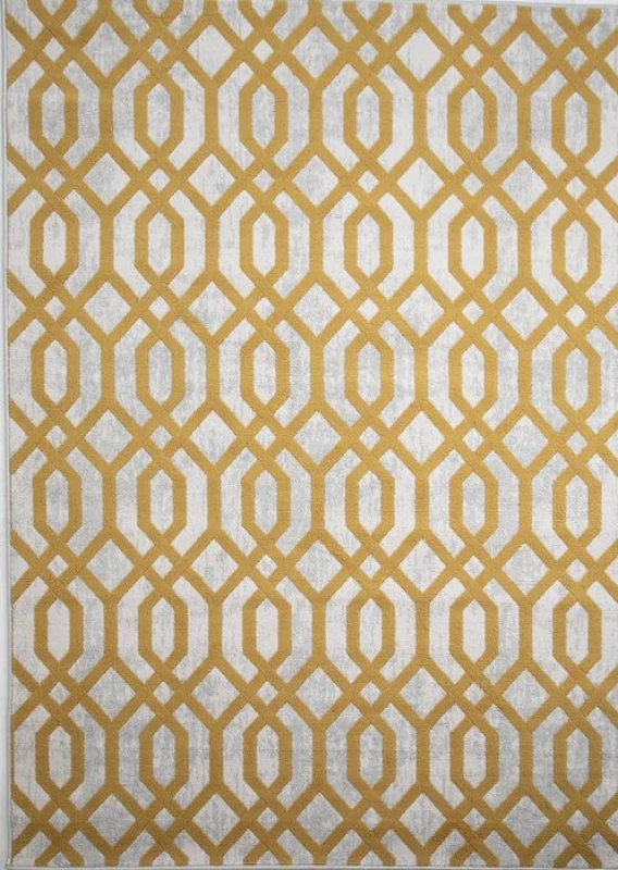 Image of Rugstyle Balletto Heatset Geometric Rug in Beige Size: 200cm x 290cm Beige Unisex 200cm x 290 cm