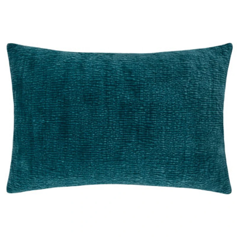 Image of Yard Osaka Textured Chenille Cushion in Blue Size: 40cm x 60cm Blue Unisex 40cm x 60 cm