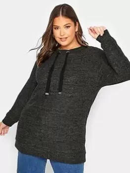 Image of Yours Soft Touch High Neck Jumper - Grey, Size 20, Women