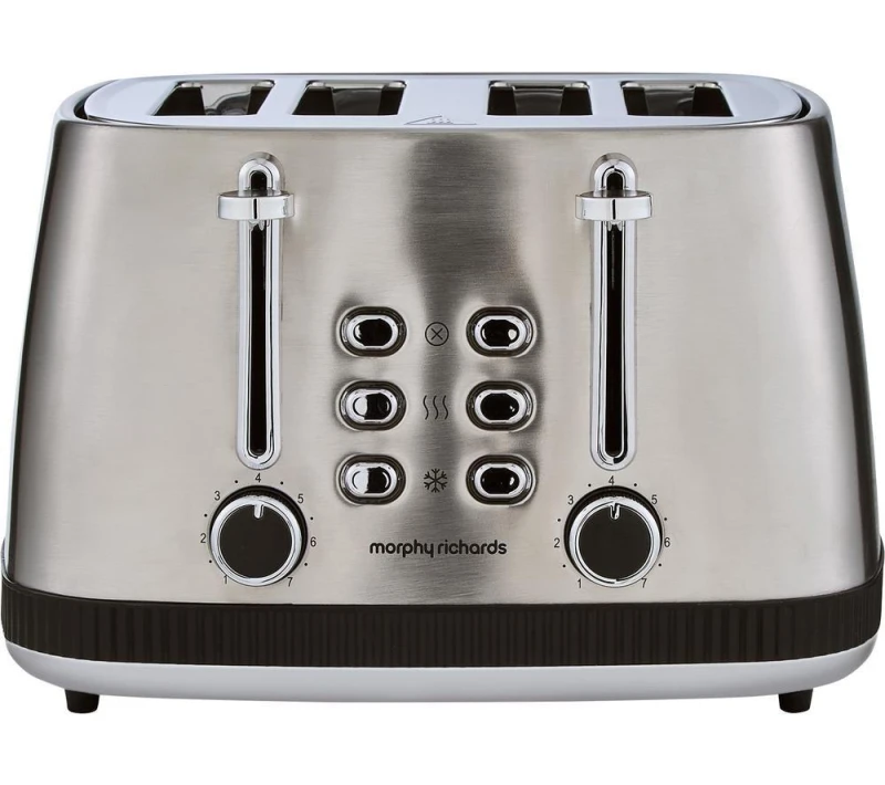 Image of Morphy Richards Mexborough 242901 4-Slice Toaster - Black & Stainless Steel 5056765401588