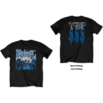 Image of Slipknot - 20th Anniversary Tattered & Torn Unisex Medium T-Shirt - Black
