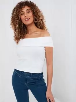 Image of Joe Browns Joe Browns Joes Must Have Essential Bardot Top - White, Size 12, Women