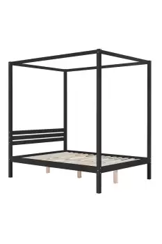 Image of Mercia Four Poster Bed - Size: King Size - Black