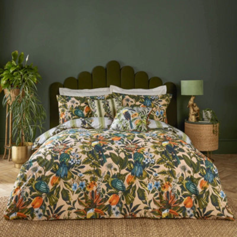 Image of Furn Furn Leilani Printed Floral Duvet Cover Set Size: Double Multi Double Unisex 5025532851741