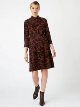 Image of Hobbs Domina Dress - Tobacco Black