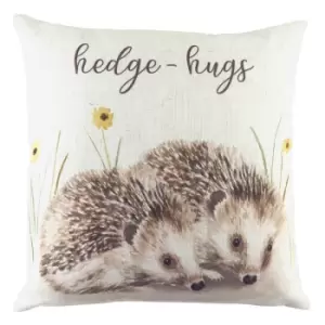 Image of Woodland Hedge-Hugs Cushion Multicolour, Multicolour / 43 x 43cm / Polyester Filled