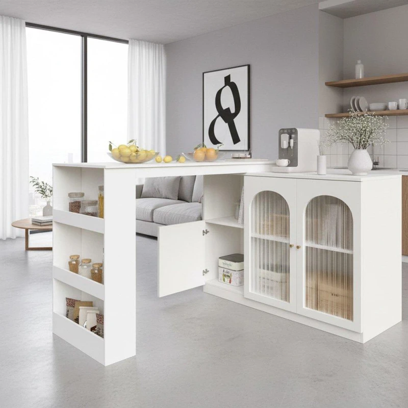Image of Urban Meuble White Utility Cabinet with Ample Storage White unisex One Size
