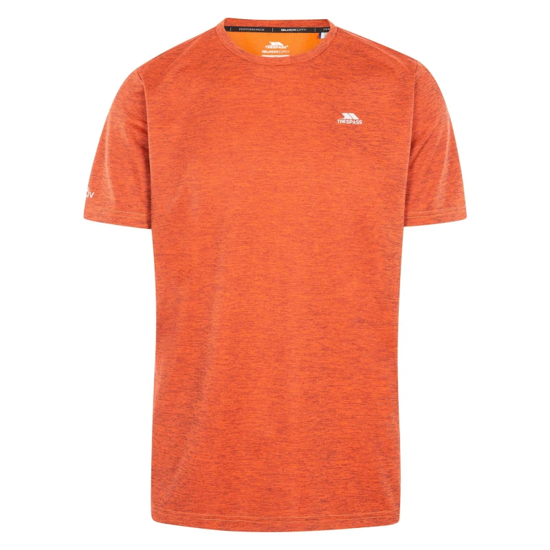 Image of Trespass Trespass Men Raeran Technical Top in Coral Size: large Coral L Male 5063300225769