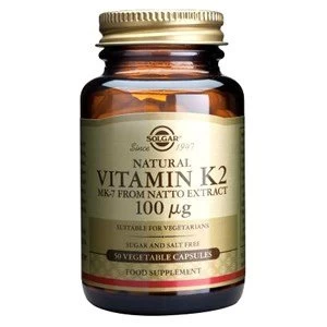 Image of Solgar Vitamin K2 100 amp181g Vegetable Capsules 50 vegicaps