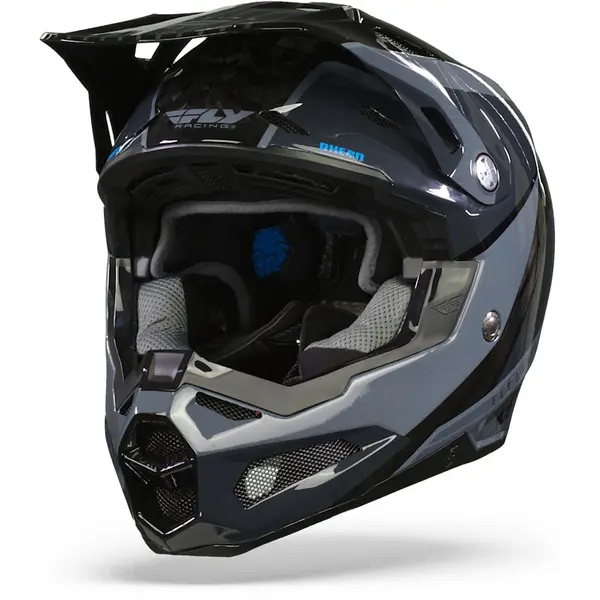 Image of FLY Racing Formula Carbon Prime Grey Carbon Offroad Helmet XS