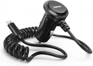 Image of Hama Car Charger, Lightning, 1 A, black