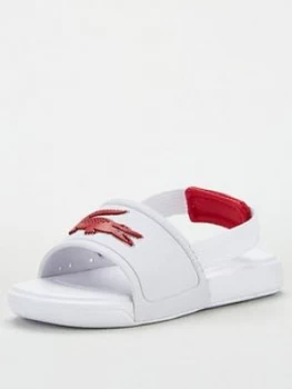 Image of Lacoste Infant Girls 120 Slider - White/Pink