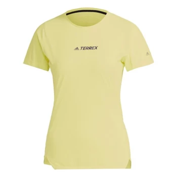 Image of adidas Terrex Parley Agravic Trail Running All-Around T-S - Pulse Yellow