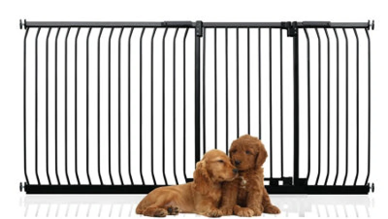Image of Bettacare Extra Tall Elite Dog Gate, 207Cm - 216Cm, Matt Black, Extra Tall 96.8Cm In Height, Pressure Fit Pet Gate