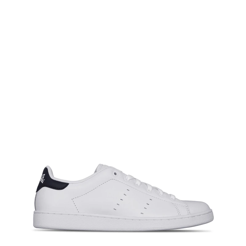Image of Lonsdale Leyton Leather Trainers Mens White/Navy male 7 (41)