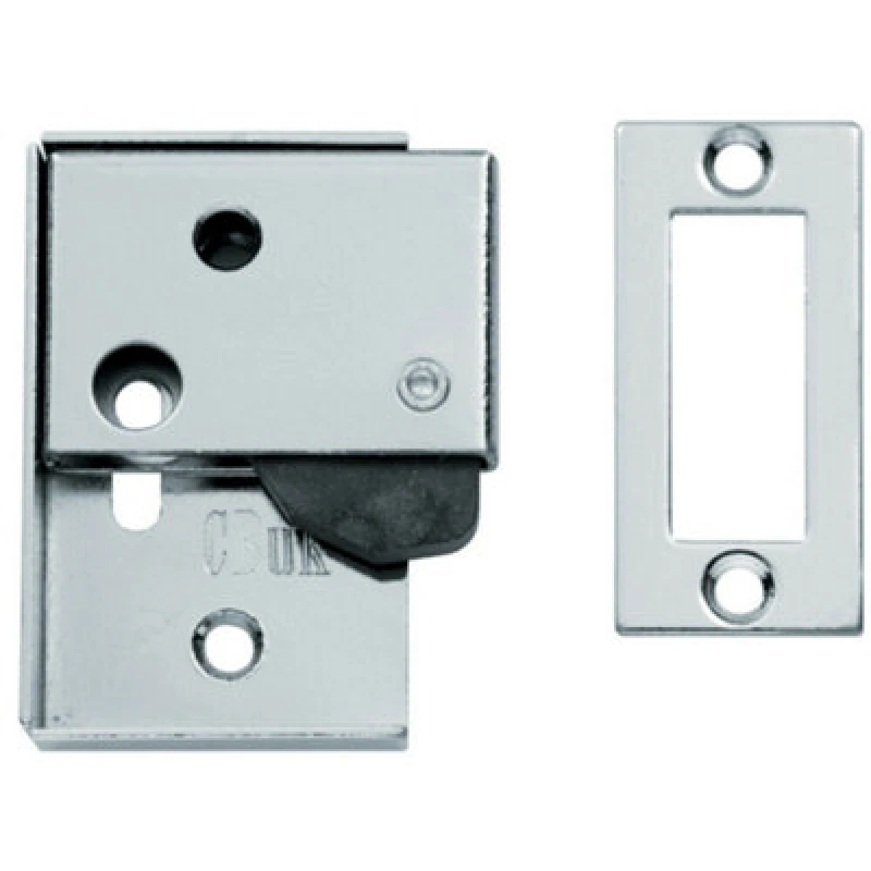 Image of Loops Self Closing Door Latch Strike Plate Included 63 x 69mm Polished Chrome Multi