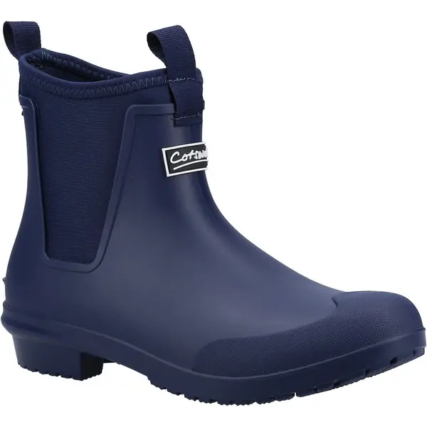 Image of Cotswold Womens Grosvenor Short Neoprene Wellies Chelsea Ankle Boots - UK 6 Blue female GDE2711NVY6
