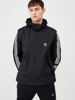 Image of Adidas Originals Lock Up Windbreaker - Black