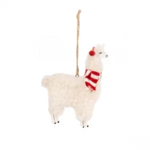 Image of Sass & Belle Festive Llama Hanging Decoration