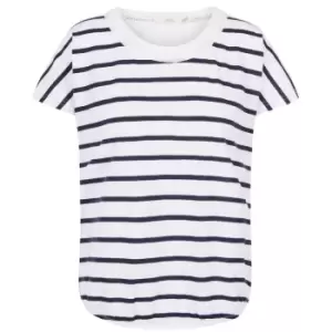 Image of Trespass Womens/Ladies Moor Stripe Short-Sleeved T-Shirt (S) (White)