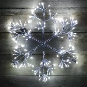 Image of 48cm Cool White 192 LED Christmas Snowflake With Twinkling Effect