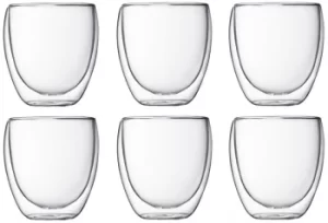 Image of Bodum PAVINA 6pcs Double Wall Thermo-Glasses, 0.25L, 8oz