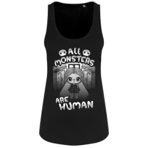 Image of Mio Moon Womens/Ladies All Monsters Are Human Tank Top (S) (Black/White)