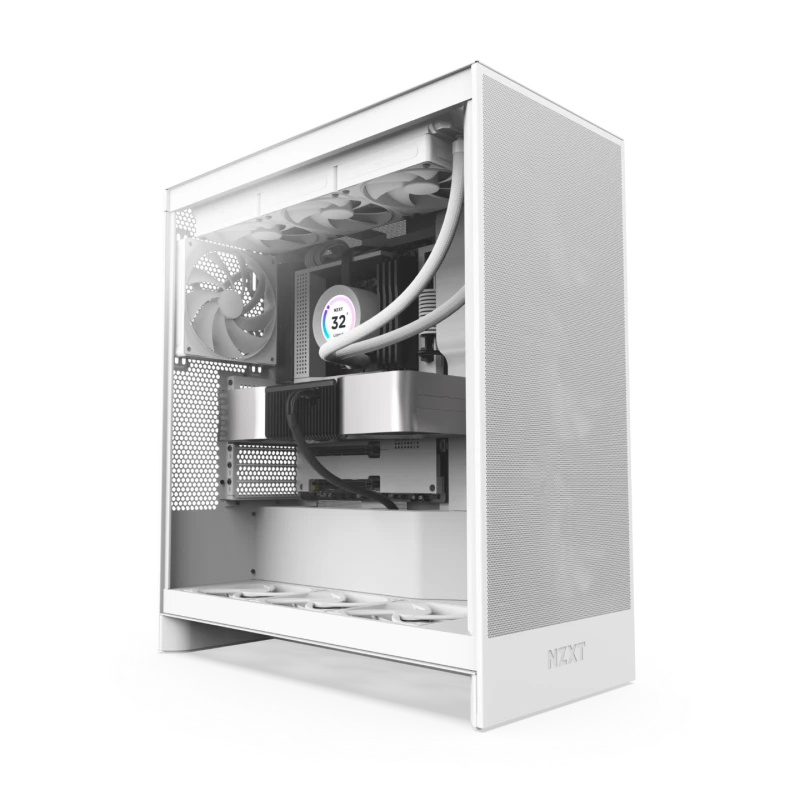 Image of NZXT H7 Flow (2024) Mid-Tower Case - All White