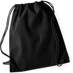 Image of Westford Mill - Cotton Gymsac Bag - 12 Litres (One Size) (Black)