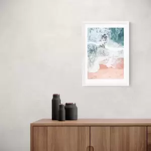 Image of East End Prints Sands of Coral Haze Print MultiColoured