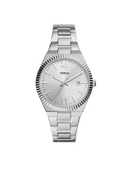 Image of Fossil Scarlette Stainless Steel Watch, Black, Women