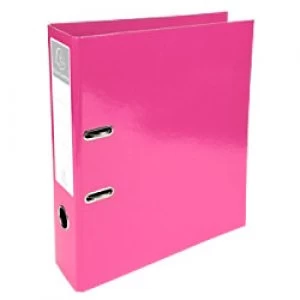 Image of Exacompta Lever Arch File 53624E 70 mm Pressboard 2 ring A4 Pink Pack of 10