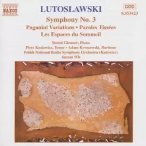 Image of Lutoslawski Symphony No 3 by Witold Lutoslawski CD Album