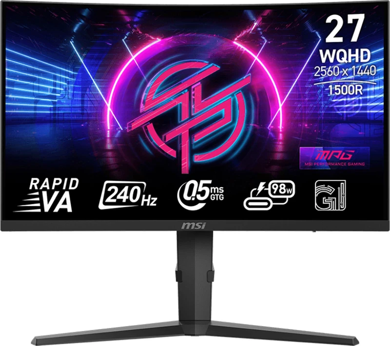 Image of MSI 27" MPG 275CQRXF 2560x1440 Rapid VA 240Hz 0.5ms FreeSync Curved Gaming Monitor
