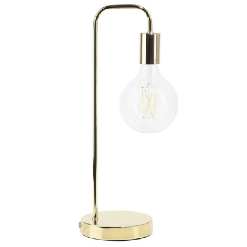 Image of Beliani Desk Lamp Savena Metal Gold