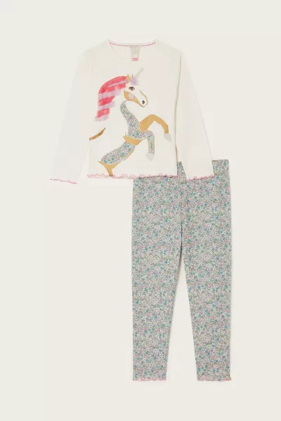 Image of Unicorn Ditsy Print Pyjama Set