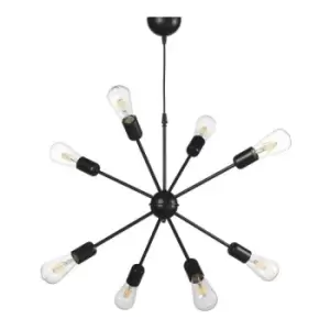 Image of Onli Satellite 8 Light Spherical Pendant Ceiling Light, Black