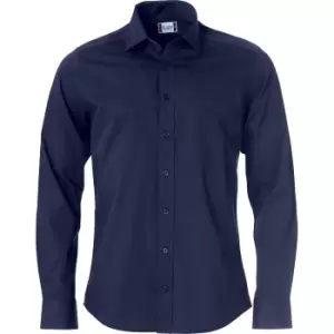 Image of Clique Mens Clark Formal Shirt (M) (Dark Navy)