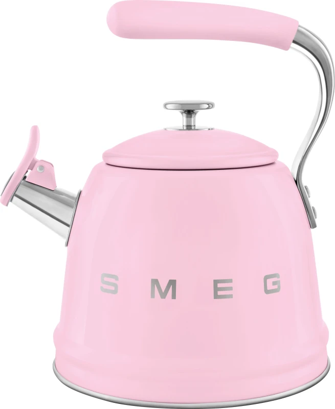 Image of Smeg 50's Style WKF01PK Whistling Hob Kettle - Pink