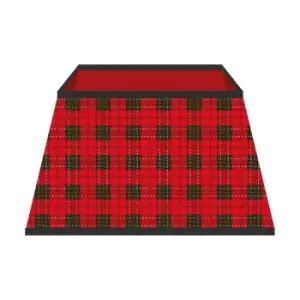Image of St Helens Christmas Tree Skirt - Black and Red Chequered