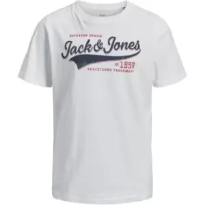 Image of Jack and Jones Logo T Shirt Junior - White