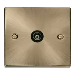 Image of Click Scolmore Deco 1 Gang Isolated Co-Axial Socket - VPAB158BK