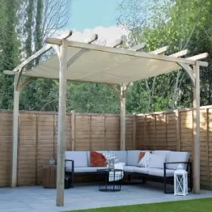 Image of Forest Large Ultima Wooden Garden Pergola with Canopy 12' x 12'