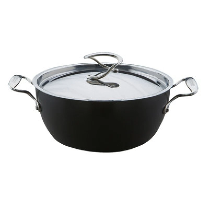 Image of Circulon Casserole Dish with Lid Anodized Style Large Family Cookware - 26cm Black